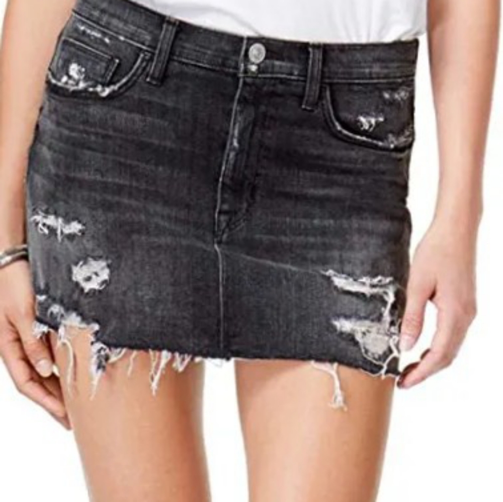 NWT Hudson Black Denim Mini Skirt - Picture 1 of 11